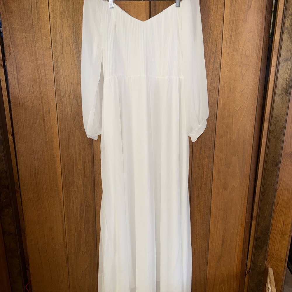 Elegant White Women's Dress
